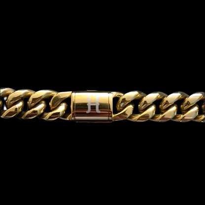 8/10/12MM MIAMI CUBAN LINK CHAIN - GOLD