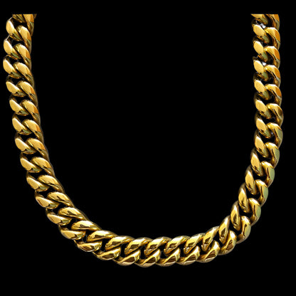 8/10/12MM MIAMI CUBAN LINK CHAIN - GOLD